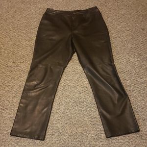 Genuine leather pants